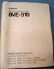 Picture of Sony BVE-910 Maintenance Manual 1st Edition (Revised 1)