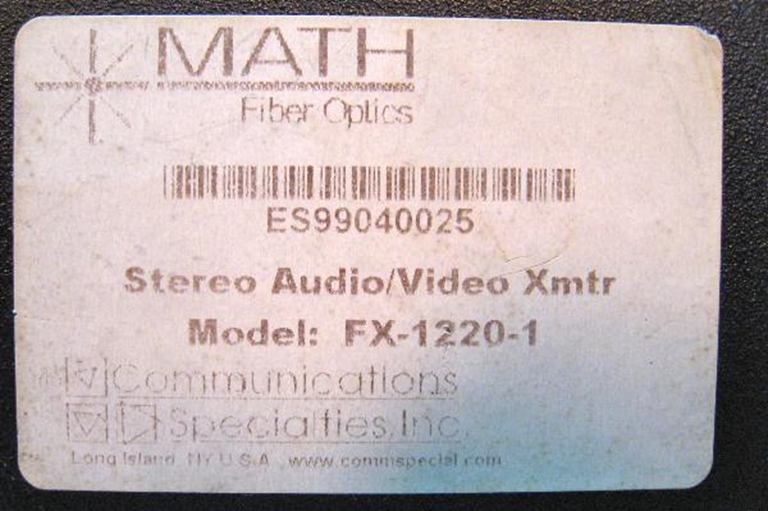Image sur Math Fiber, FR1220 Fiber Optic AV Transceiver