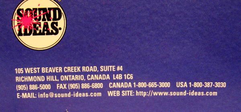 Image sur Sound Ideas Sound Effects 1999 Full Track Listing Catalog
