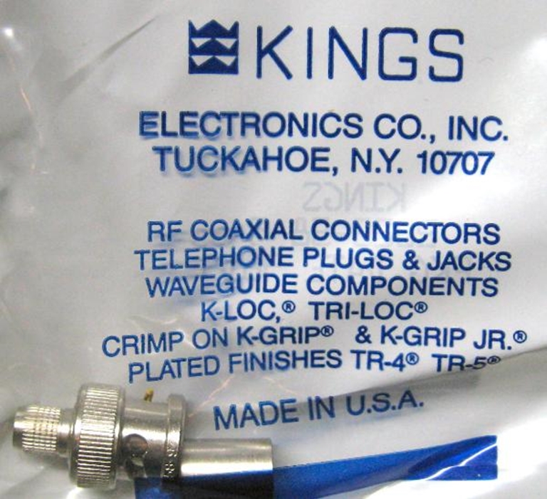 Image sur Kings KC 2025-58-9, 75Ω Male BNC Plugs