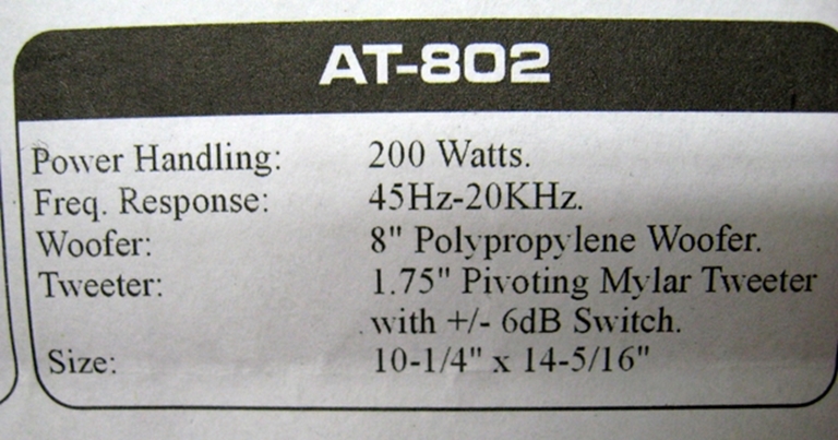 Image sur AudioPlex Model AT- 802 In Wall speakers