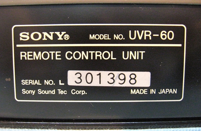 Afbeelding van Sony UVR60 TBC Remote control