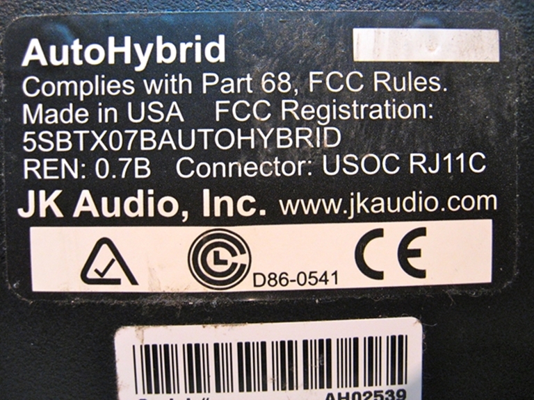 Image sur JK Audio AutoHybrid phone interface