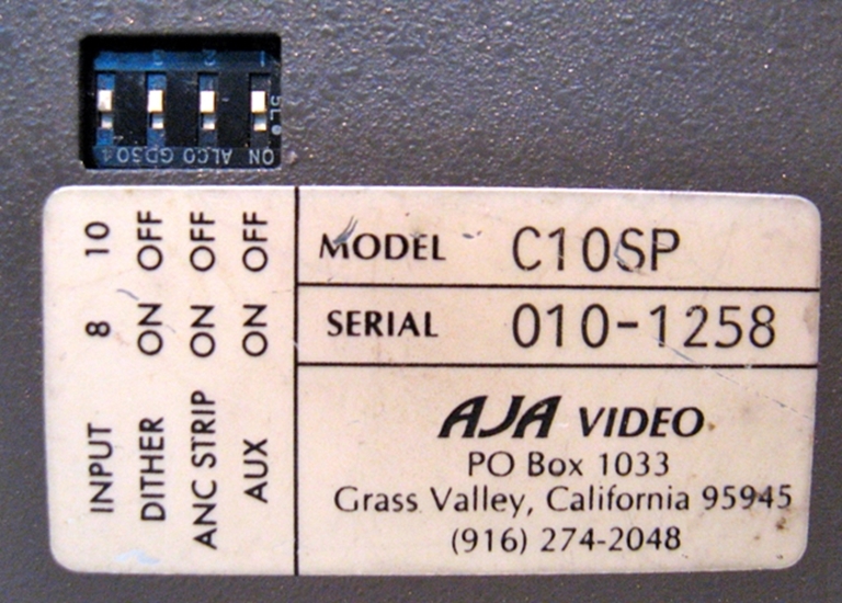 Image sur AJA Model C10SP SMPTE 259M Serial~ Parallel Transcoder