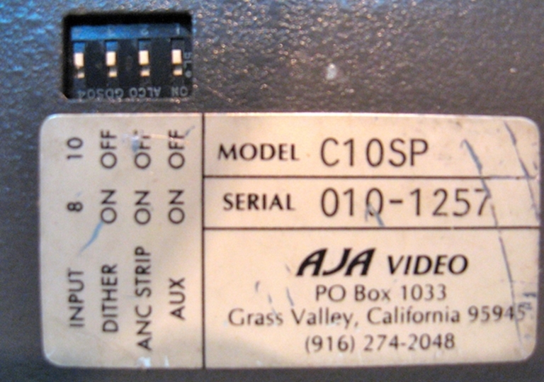 Image sur AJA Model C10SP SMPTE 259M Serial~ Parallel Transcoder