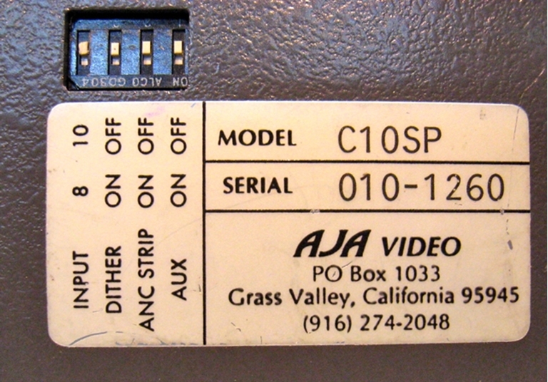 Image sur AJA Model C10SP SMPTE 259M Serial~ Parallel Transcoder