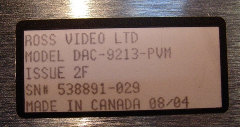 Image sur Ross DAC-9213-PVM SDI to RGB/Component converter