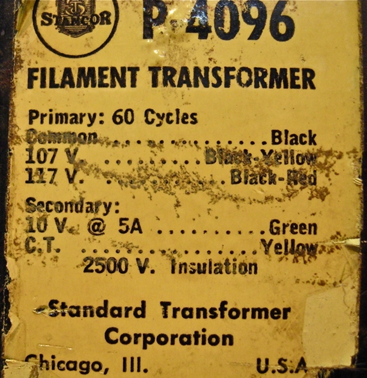 Image sur Chicago Transformer Company P-4096 Filament Transformer