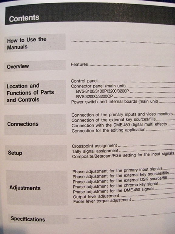 Image sur Sony BVS-3100 Operation Manual,1st Ed Rev 2.