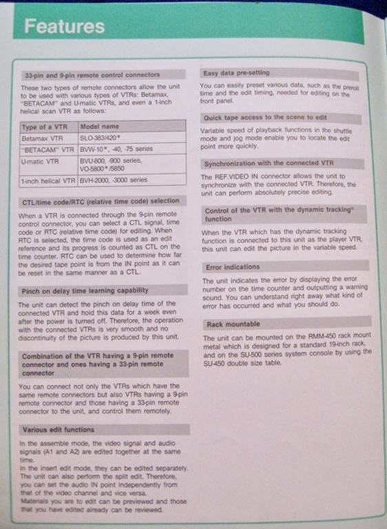 Image sur Sony RM-450 Operation Manual pn3-786-085-21(1)