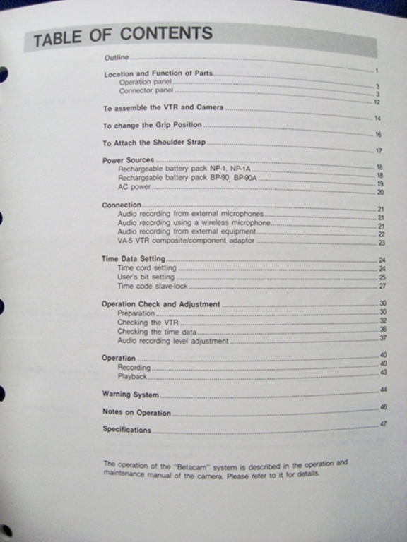 Image sur Sony BVV-5 Operation Manual, 1st Ed, (Revised 3) 