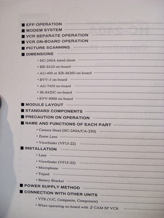 Image sur Ikegami HC-240A Service Manual