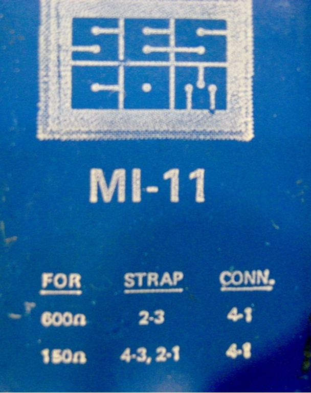 Afbeelding van Sescom MI-11 Microphone Input transformer