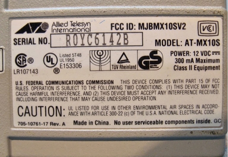 Image sur CentreCOM MX10S IEEE 802.3 MicroTransceiver 10 Base 2.