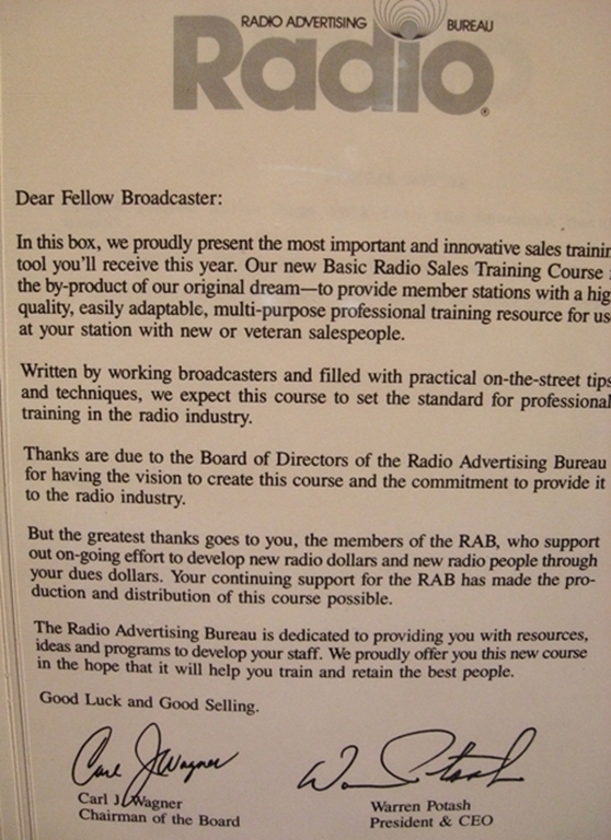 Afbeelding van Basic Radio Sales Course