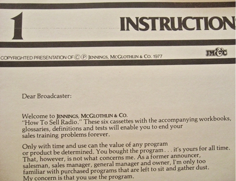 Afbeelding van JM&C "How To Sell Radio" 1977
