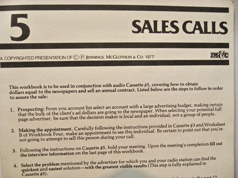 Afbeelding van JM&C "How To Sell Radio" 1977