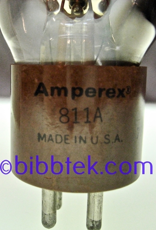 Afbeelding van Amperex 811A Transmitter tube #0113, NOS, tests good.