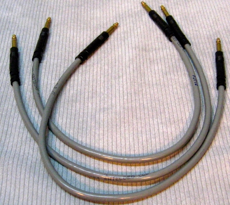 Image sur ADC PJ713 Grey TT (Bantam) BRASS Patch Cables