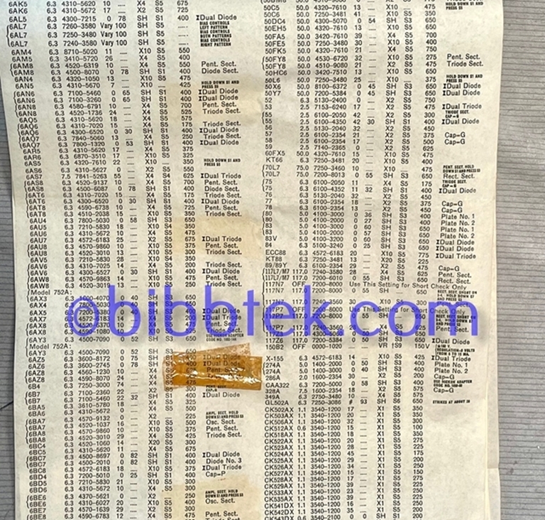 Image sur HIckok Roll Chart models 752-752A