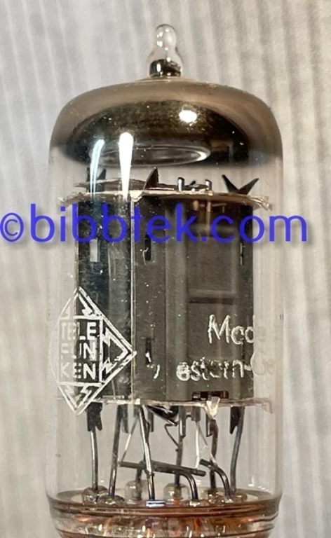 Picture of Telefunken 12AX7 tubes, Ribbed plate, Diamond. Lot of (5), used, tested. -copy
